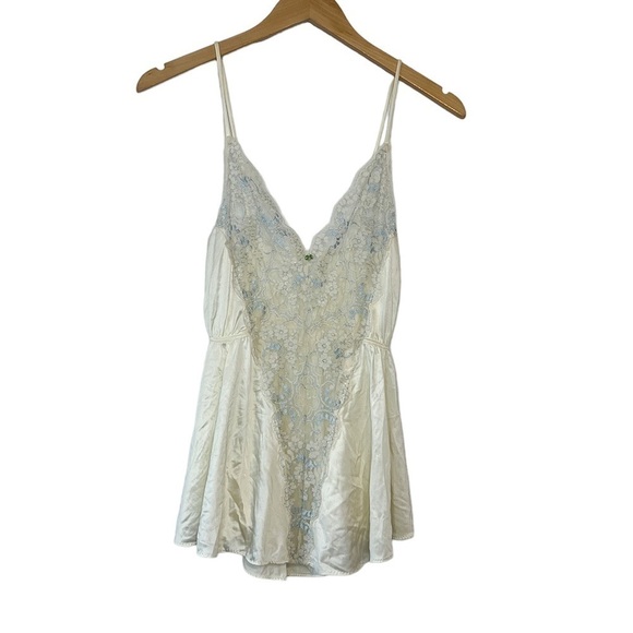 Vintage Vae Mode Lace Floral Bodysuit Lingerie Small - Picture 1 of 5